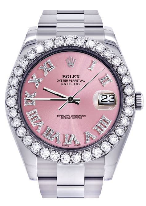 pink and white rolex|rolex pink face.